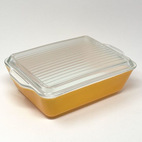 PYREX Refrigerator Fridgie Dish W/ Lid Daisy Sunflower Orange 1.5 Quart #503 - Picture 1 of 9